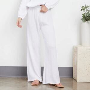 NWT LA MADE Cali Chill Gauze Wide Leg White Pants